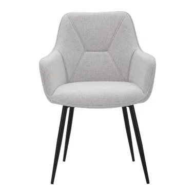 KRZESŁO VICENZA SZARE ZESTAW 2 SZT 58X63X85,5 cm
